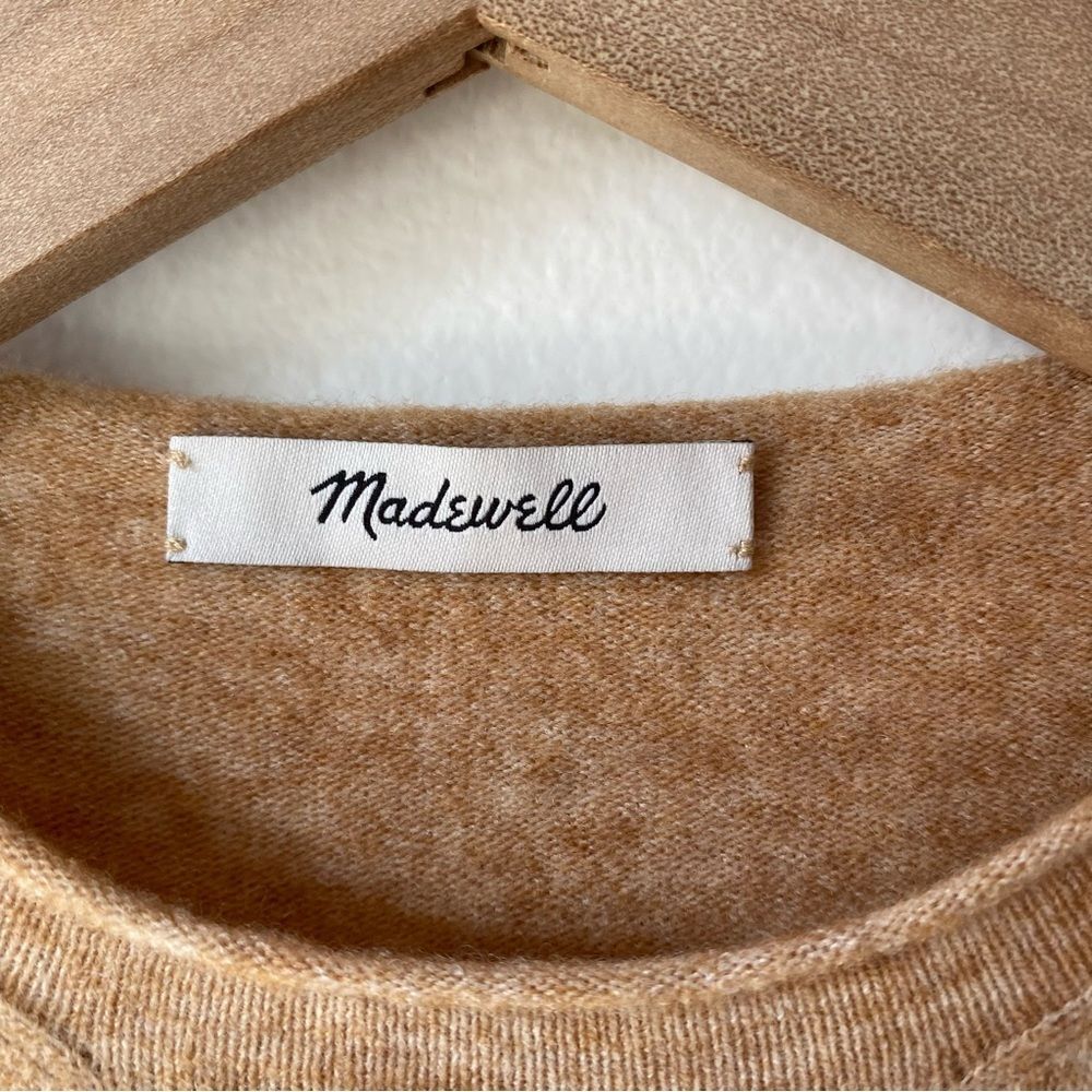 madewell brown crew neck midi length sweater dress - Picture 4 of 6